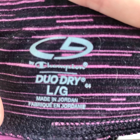 Champion Pink/Black Striped Leggings - Picture 2 of 5